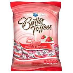 Bala Butter Toffees Morango 600g