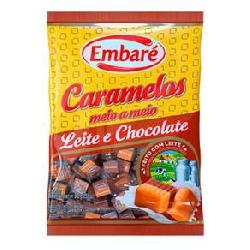 Bala Caramelos Embaré Leite/ Chocolate  660g