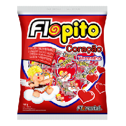 Flopito Coração Morango 500g